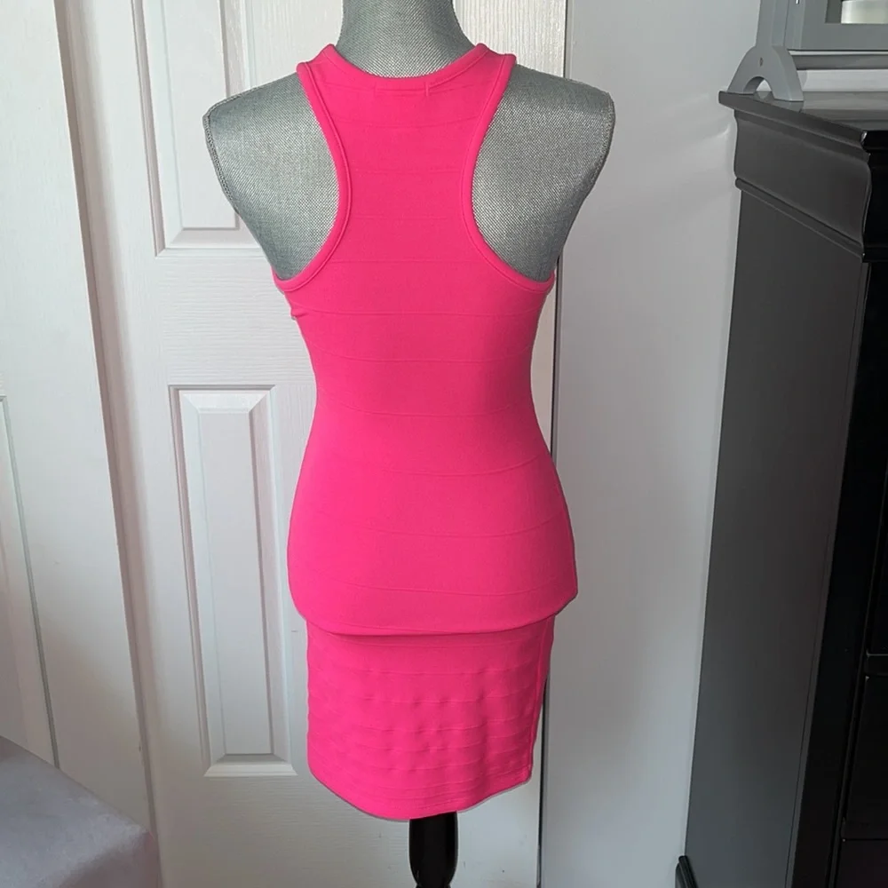 New Sexy Hot Pink Bodycon Dress Small - Picture 5 of 7